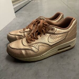 Nike Air Max 1 Bronze Snake Sneakers